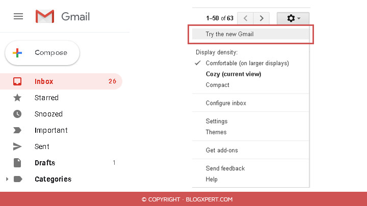 actualizar a nuevo diseño gmail 2018