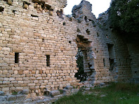 Interior del mur de tramuntana del Castell de Fitor o d'Esparreguera