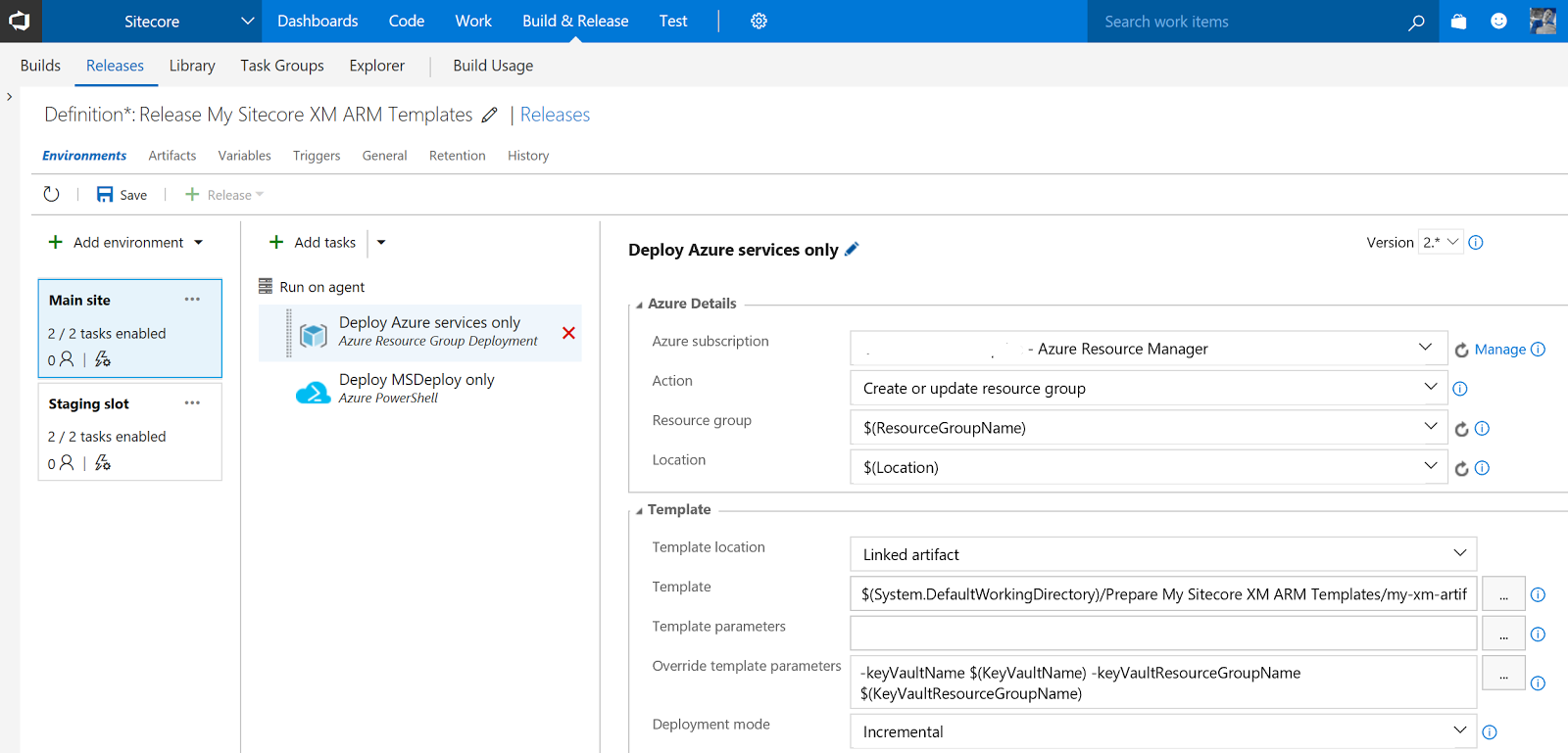 always up, always on Advanced Sitecore ARM Templates deployments with VSTS and Azure KeyVault