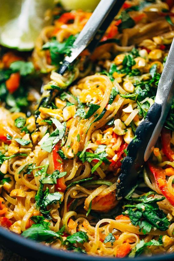 Rainbow Vegetarian Pad Thai with Peanuts And Basil #rainbowvegetarian #vegetarian #thaifood #peanut #basil #thailandfood #vegetarianrecipes #veggies Rainbow Vegetarian Pad Thai with Peanuts And Basil #rainbowvegetarian #vegetarian #thaifood #peanut #basil #thailandfood #vegetarianrecipes #veggies