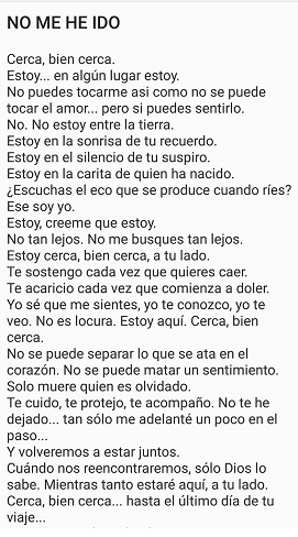 POEMA "NO ME HE IDO" (Autor Anónimo)