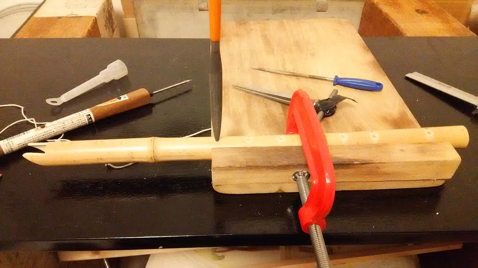 Homemade Instruments Blog I make a hole in a bamboo Homemade Bamboo