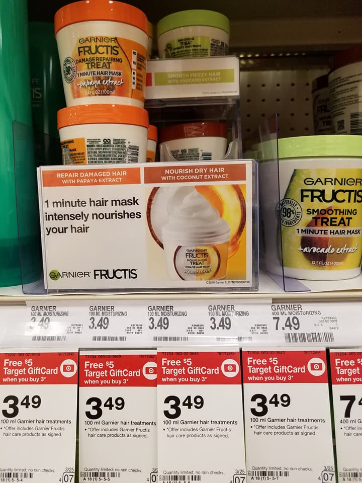 Target Garnier Hair Masks 1.82 Each (Usually 3.49!)