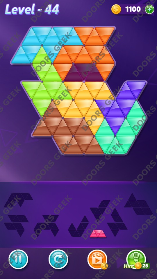 Block! Triangle Puzzle Expert Level 44 Solution Doors Geek