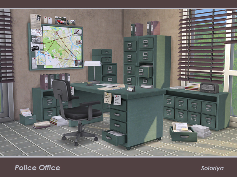 soloriya Police Office. Sims 4.