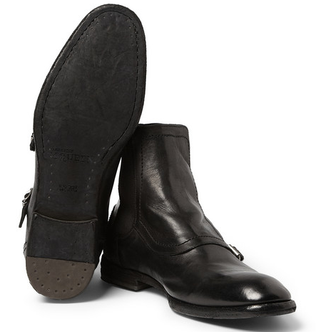 alexander mcqueen monk strap boots