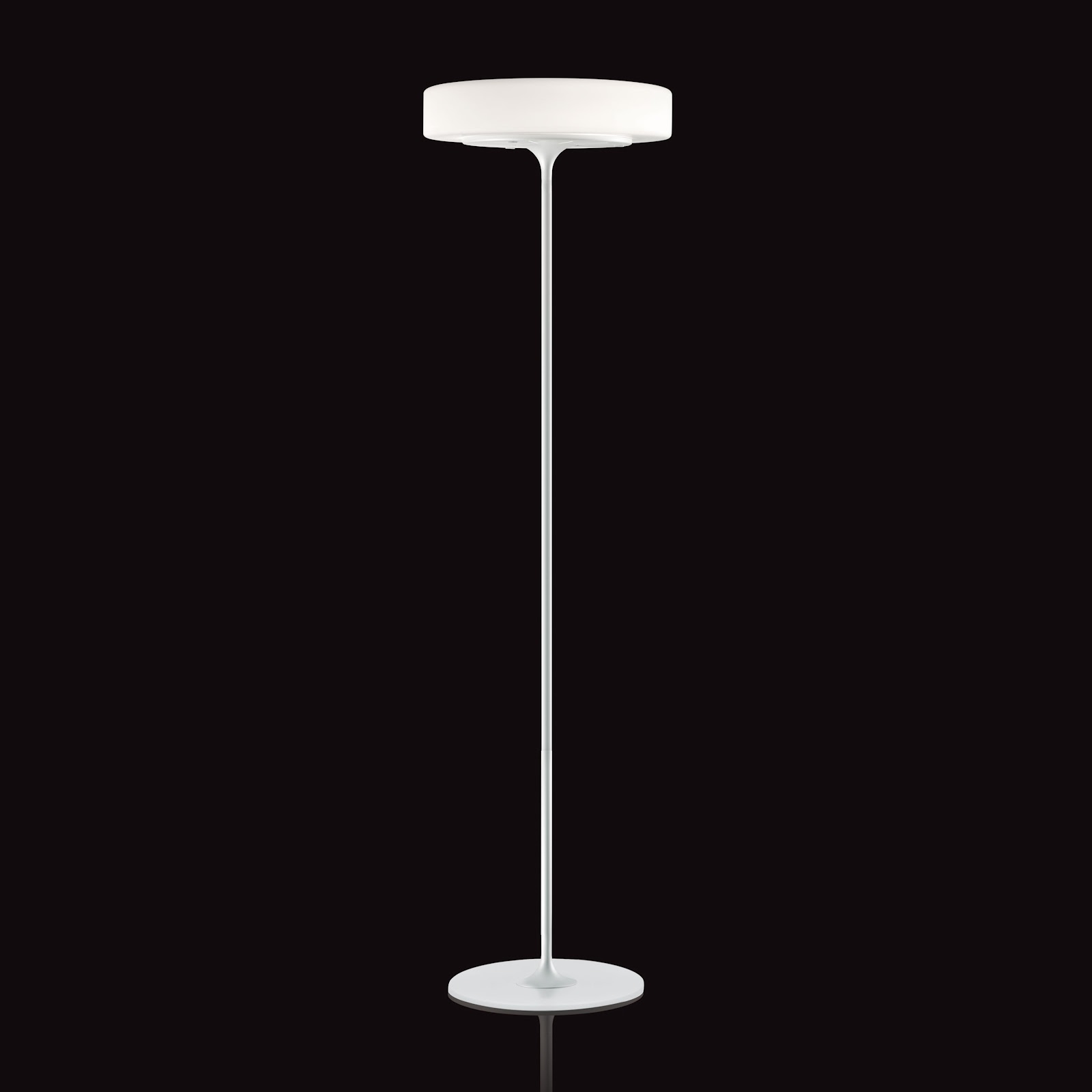 Ultra Modern Kundalini Gl Eero Floor Lamp With Slender Stem White