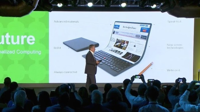 Lenovo Lenovo Announces Folded Laptop Screen Concept