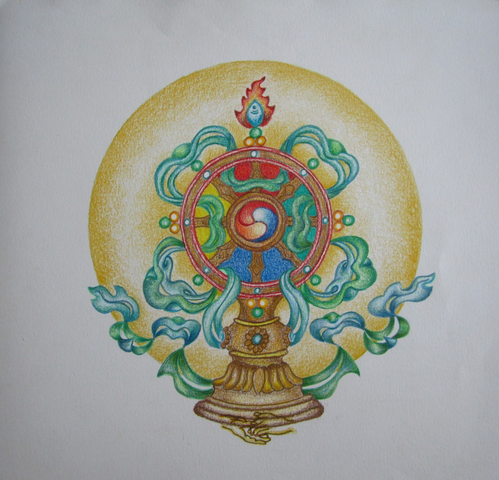 Modieus Voorzitter Hover Mandala-en-meer: De acht Boeddhistische Gelukssymbolen