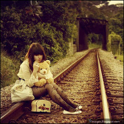 alone track sad bear cute teddy lonely waiting bears sweet road train ji