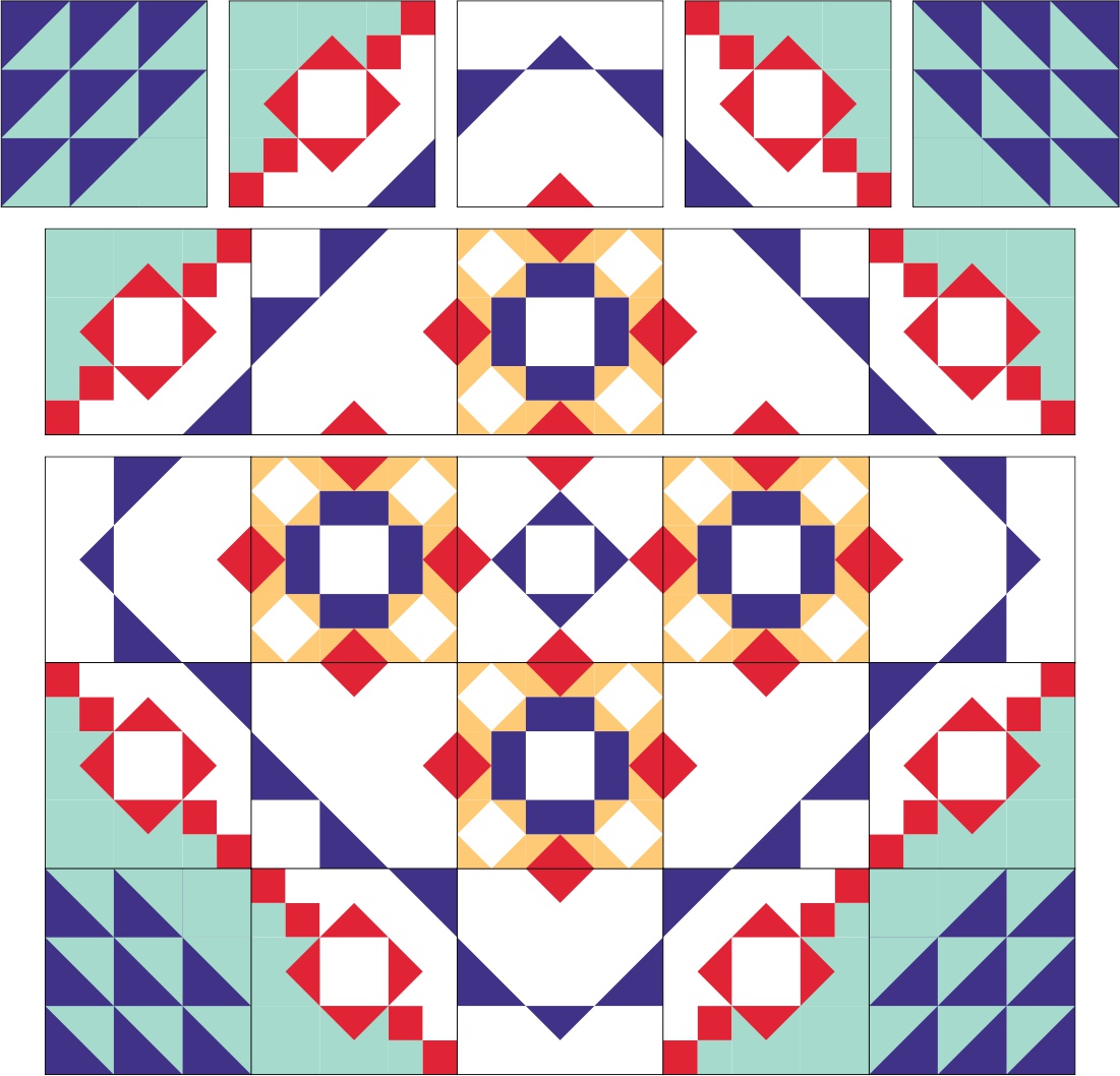 Meadow Mist Designs Meadow Mystery Quilt Quilt Top Assembly