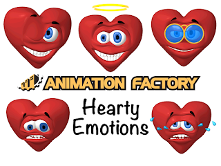 Clipart Image of a Hearty Emotions Sticker Pack