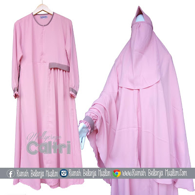 Gamis Syar'i Wollycrepe Caltri Pink Kalem Gamis Syar'i Wollycrepe Caltri Pink Kalem