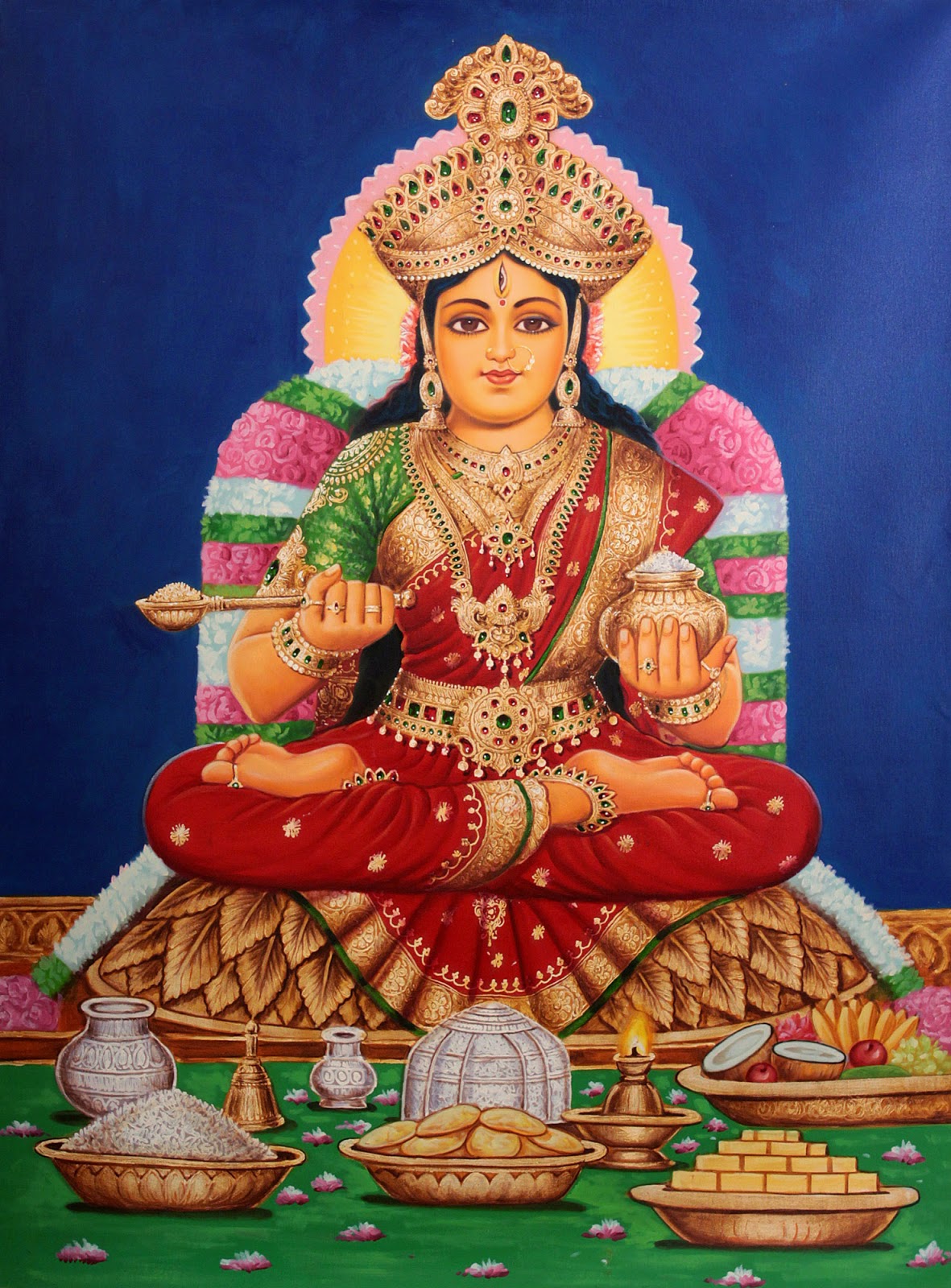 Annapurna Maa Hindu Goddess Beautiful Adorable Images | God Wallpaper