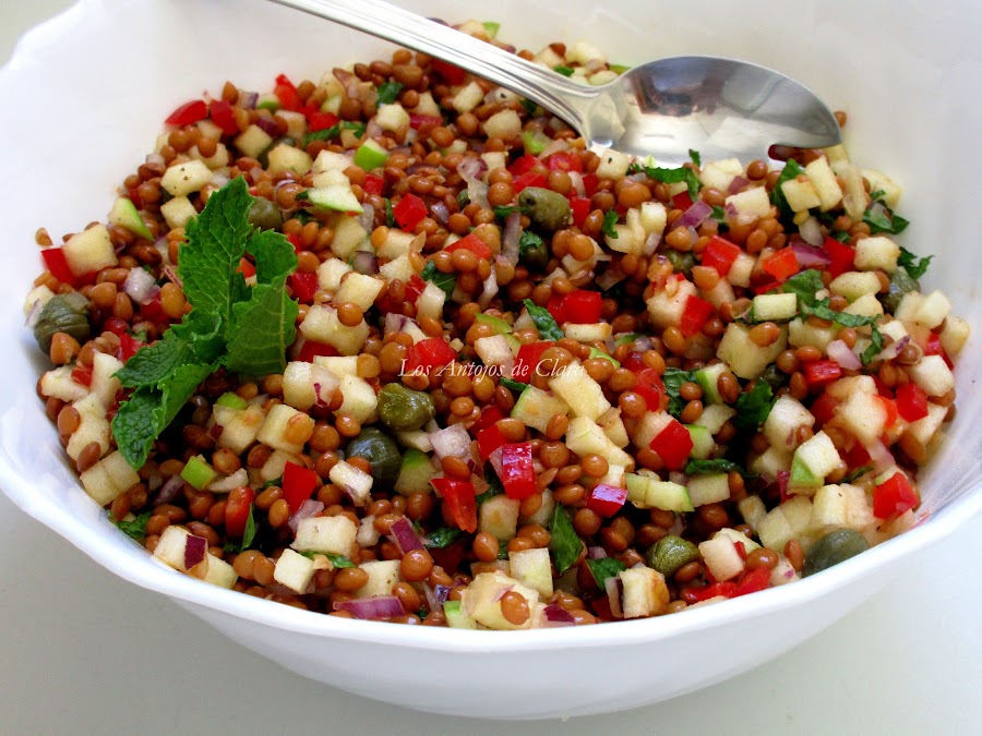 Ensalada de lentejas a la hierbabuena: fresca y deliciosa