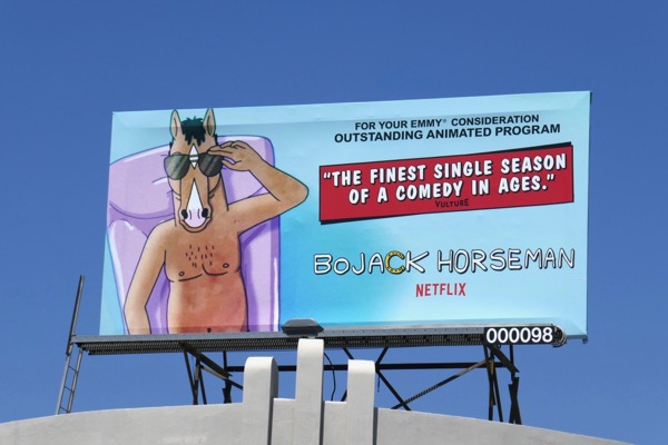 BoJack Horseman season 4 Emmy FYC billboard Beverly Boulevard BoJack Horseman season 4 Emmy FYC billboard