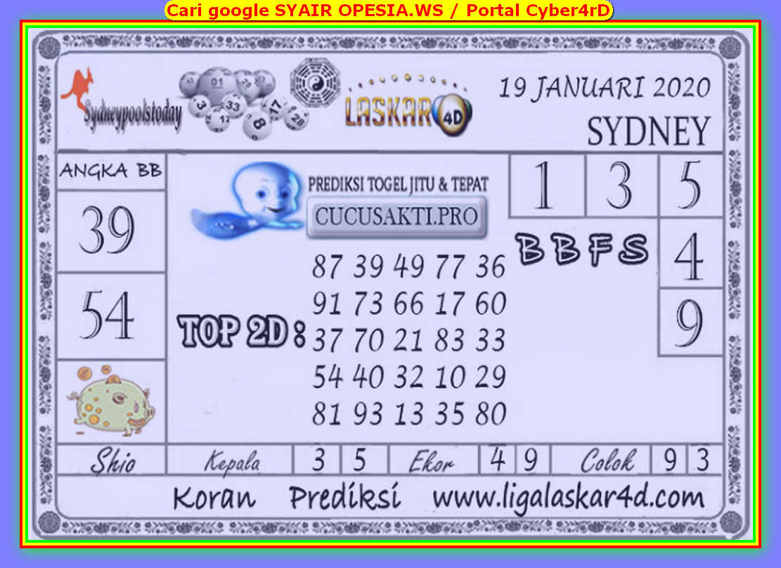 1 New Message Kode Syair Sydney 19 Januari 2020 Forum Syair Togel Hongkong Singapura Sydney