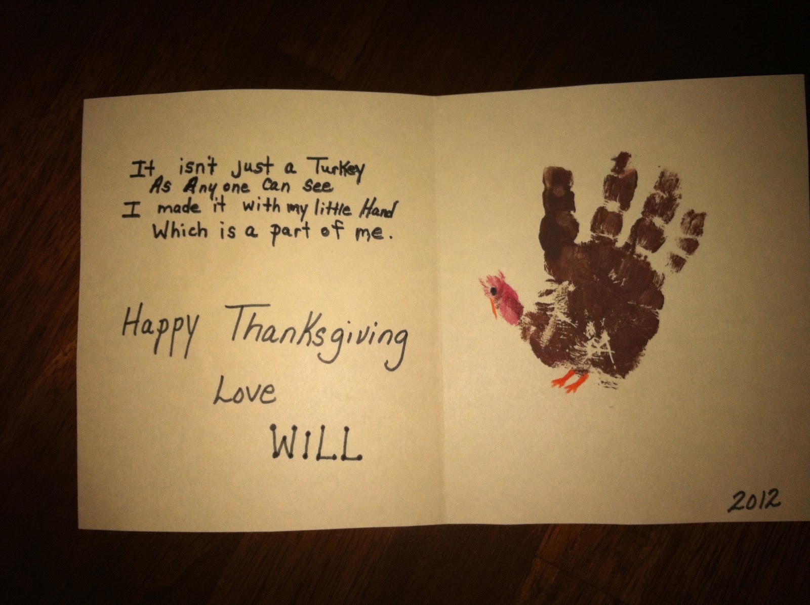 The Journey Continues Homemade Thanksgiving Card