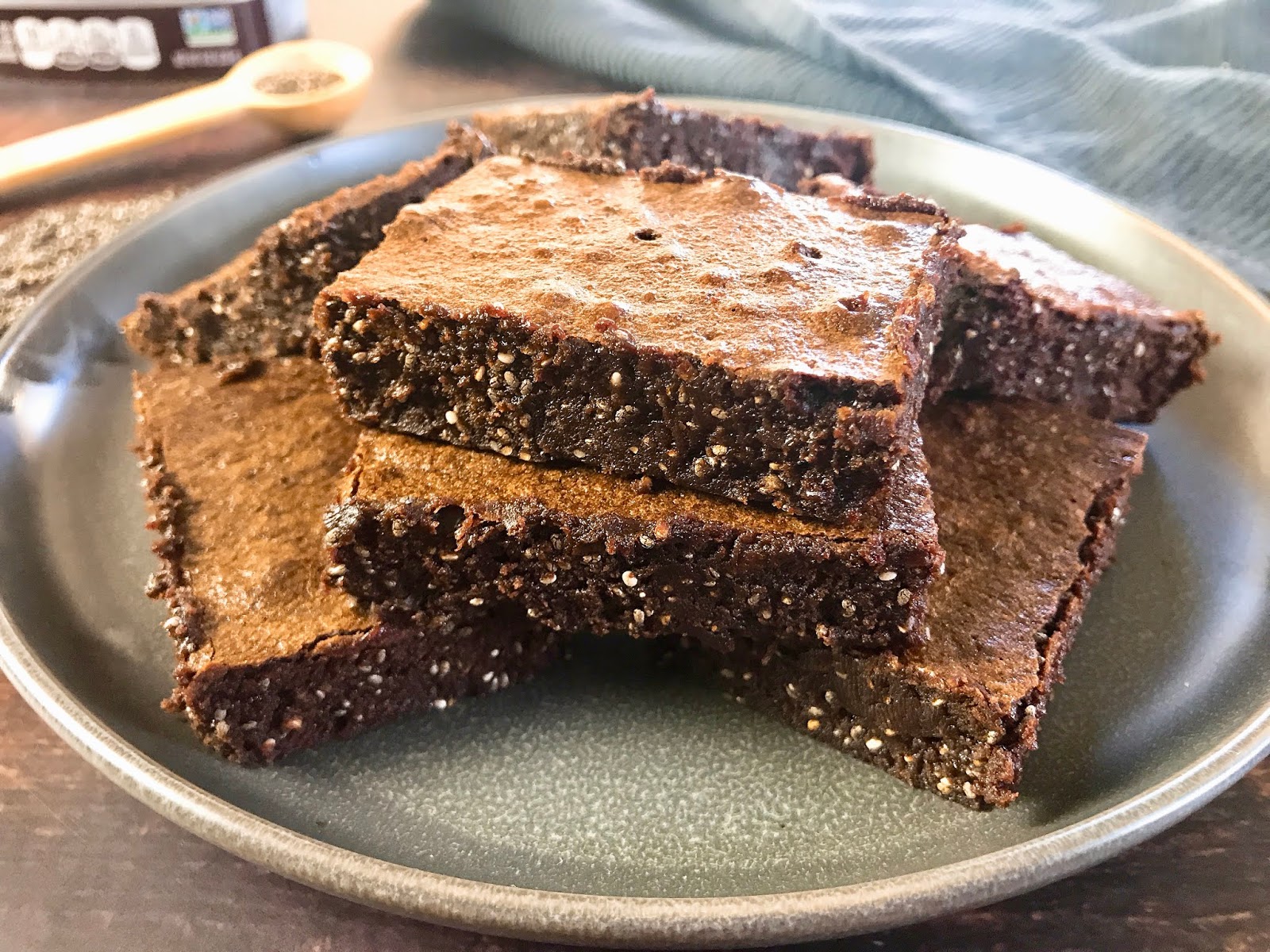 One Pot Fudgy Brownies with Chia Seeds!