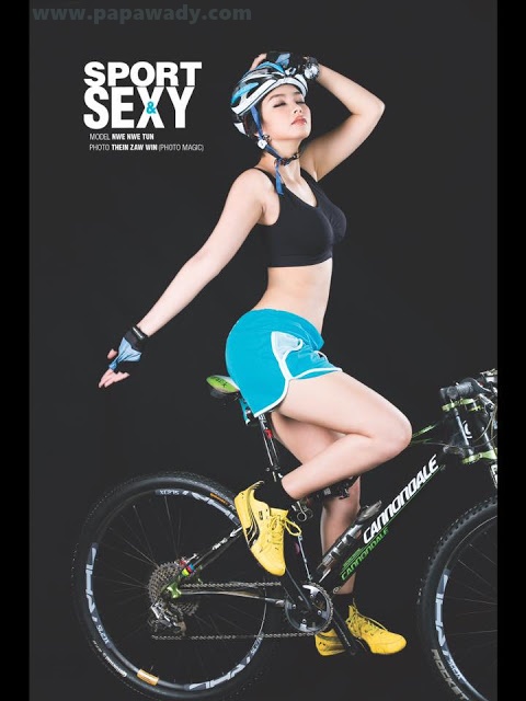 Nwe Nwe Htun - Let's Go For Cycling Photoshoot Album (2)