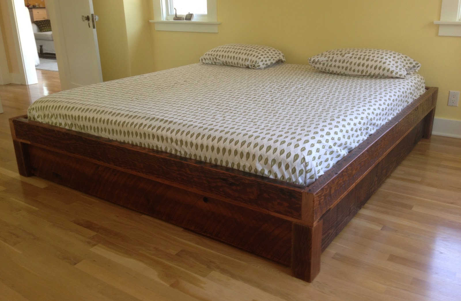 Arbor Exchange | Reclaimed Wood Furniture: Platform Bed w/ Two Huge Drawers
