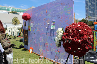 Outside San Diego Comic-Con 2015 Aqua Teen Hunger Force Memorial wall