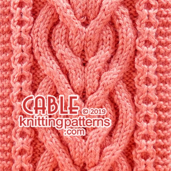 Knitted scarf with cable pattern #cableknitting