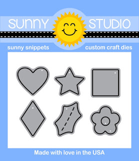 Sunny Studio Stamps: Basic Mini Shape Dies with Heart, Star, Square, Diamond, Holly & Flower