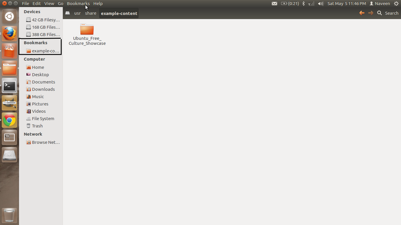 UBUNTU Ubuntu 12.04 Adding Bookmarks/Shortcuts to left sidebar of