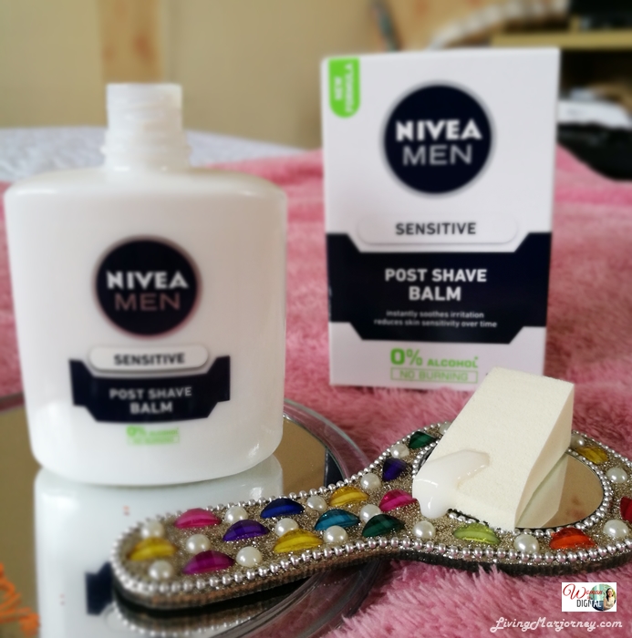 Woman In Digital Nivea Men After Shave Balm Works as a Makeup Primer