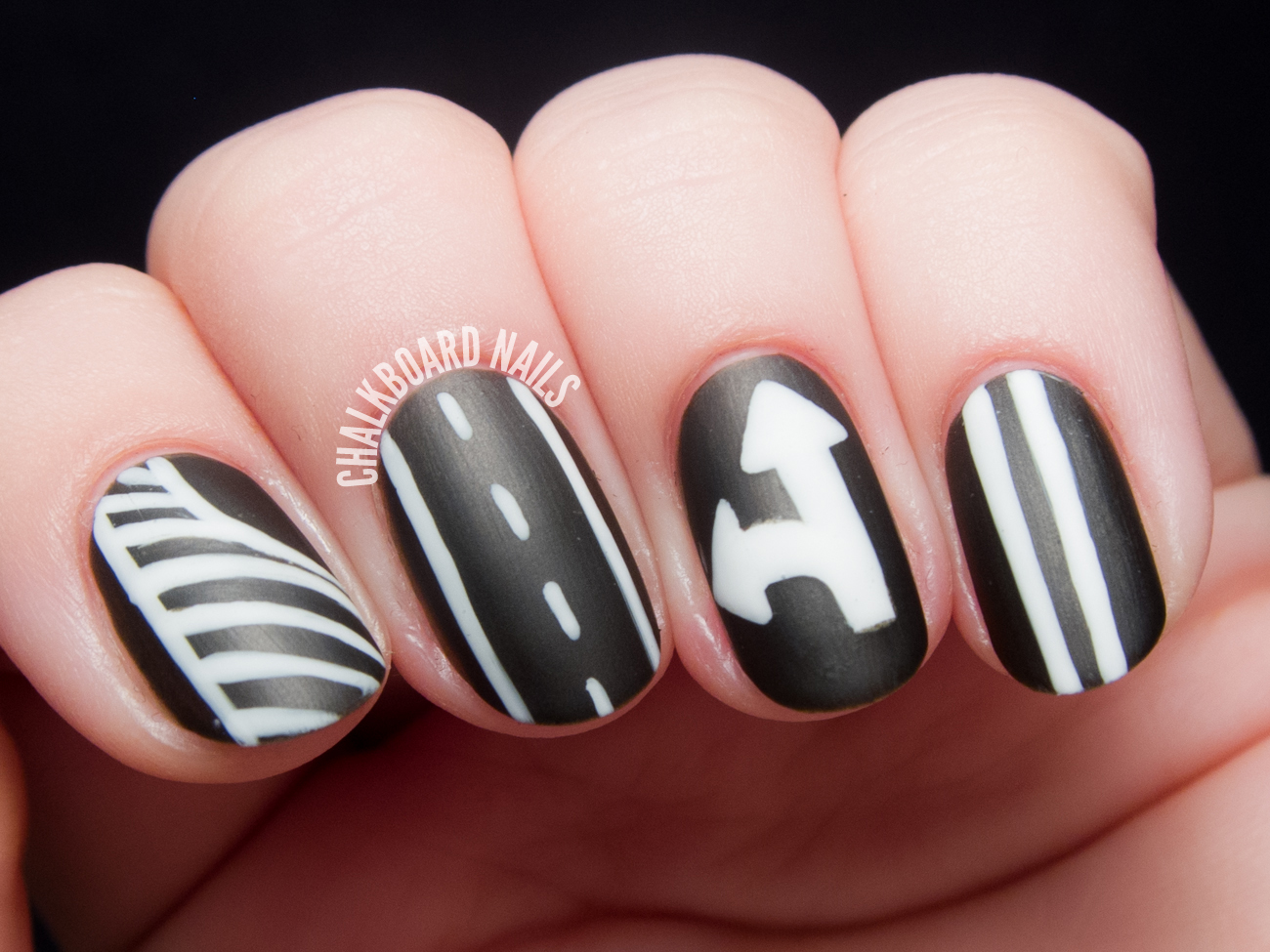 Queen of the Road OPI Ford Mustang Collection Nail Art Chalkboard