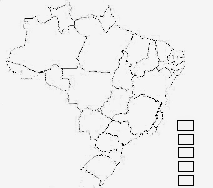 Desenhos para pintar e colorir.: Mapa do Brasil para ...