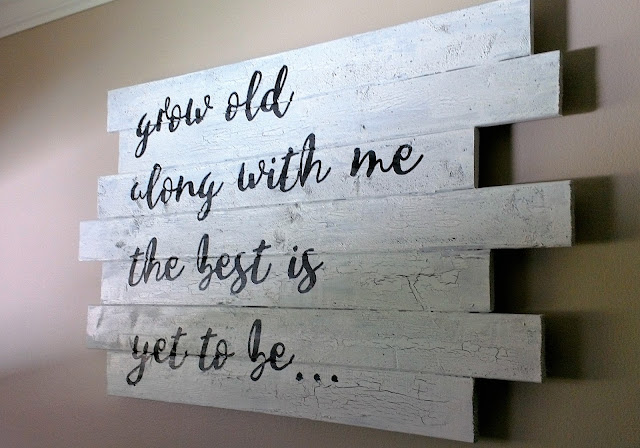 grow old with me the best is yet to be wall hanging - DIY - linaandvi.com