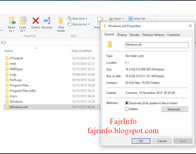 folder windows.old Cara Menghapus Windows.old