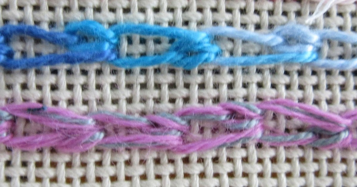 Queenie's Needlework TAST 144 Alternating Double Chain Stitch