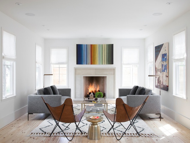 Rustic Elegant Modern Farmhouse Living Room on Hello Lovely