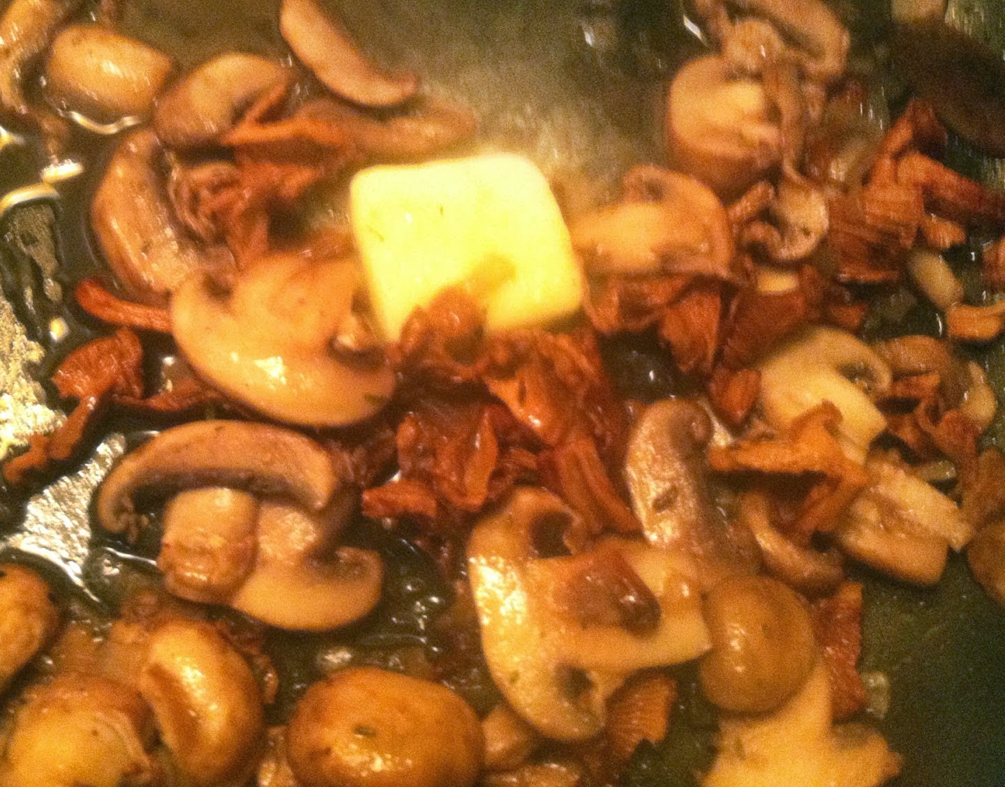 Mushroom Sauce Chanterelle and button mushrooms to serve with roasted sirloin.
