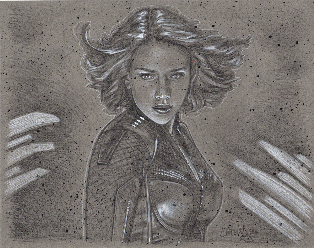 Scarlett Johansson as Black Widow, Artwork© Jeff Lafferty Scarlett Johansson as Black Widow, Artwork© Jeff Lafferty