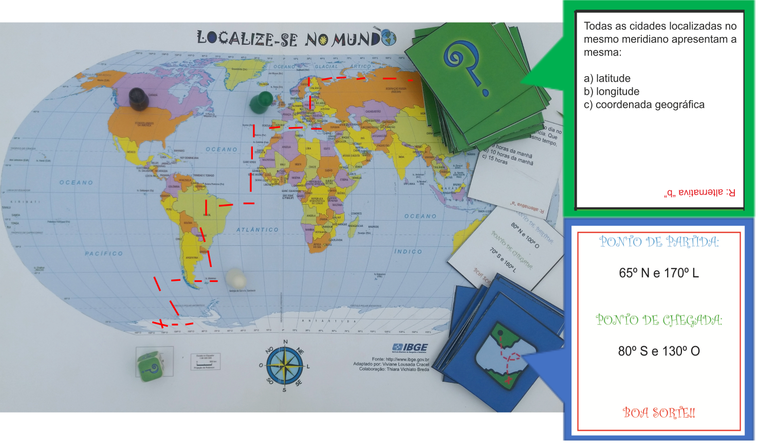 Jogos Geográficos: Jogo de Tabuleiro: Localize-se no mundo