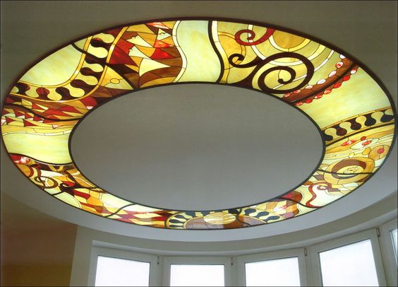 Installing Stained Glass Panels In False Ceiling Designs