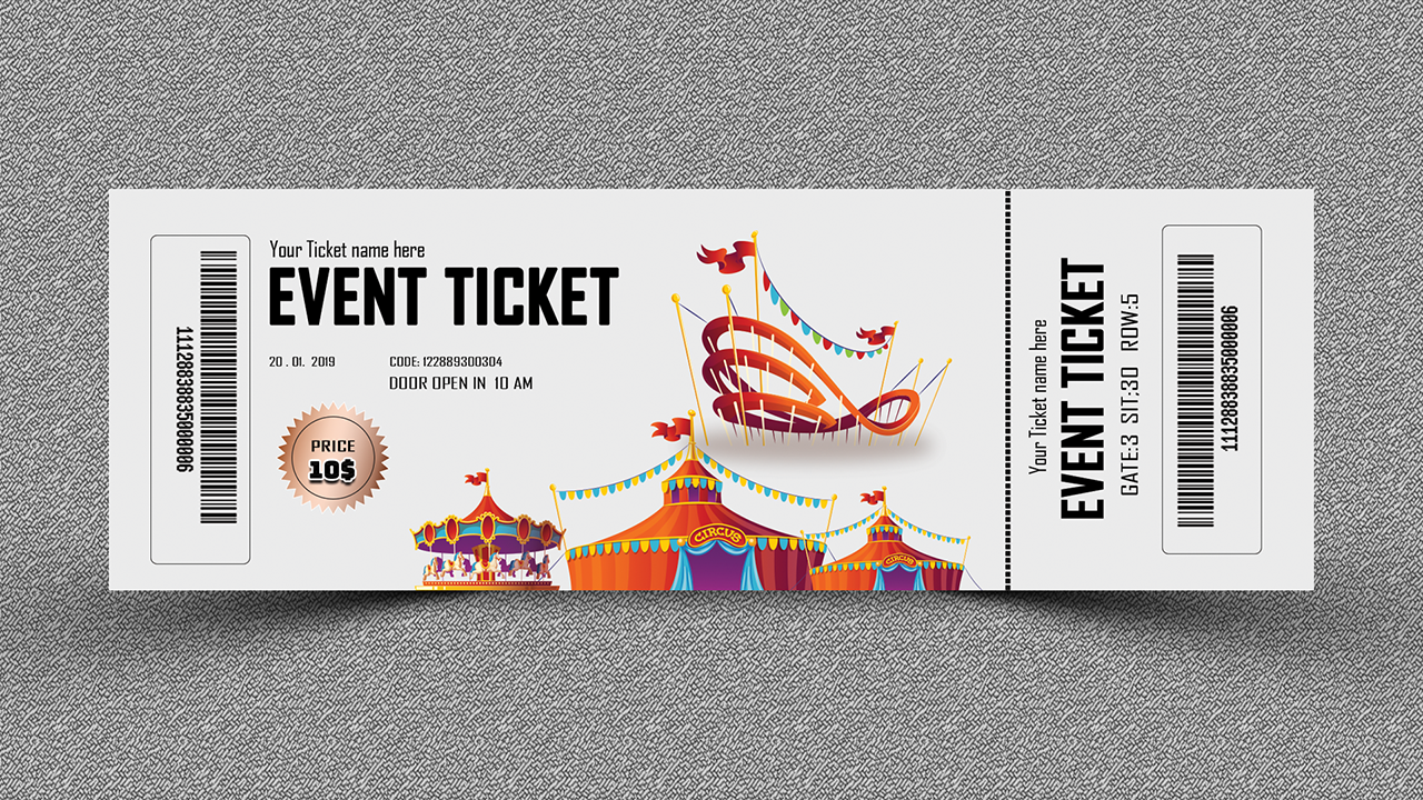 Event Ticket Layout