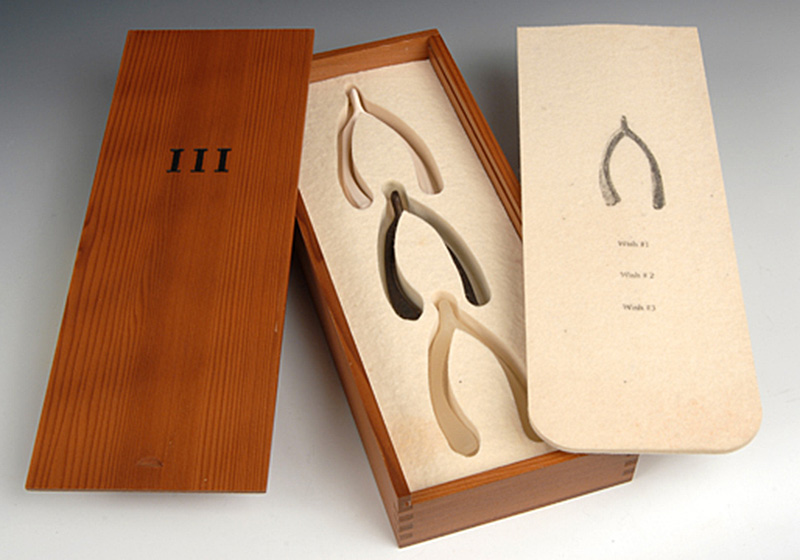 Three Wishbones in a Wood Box