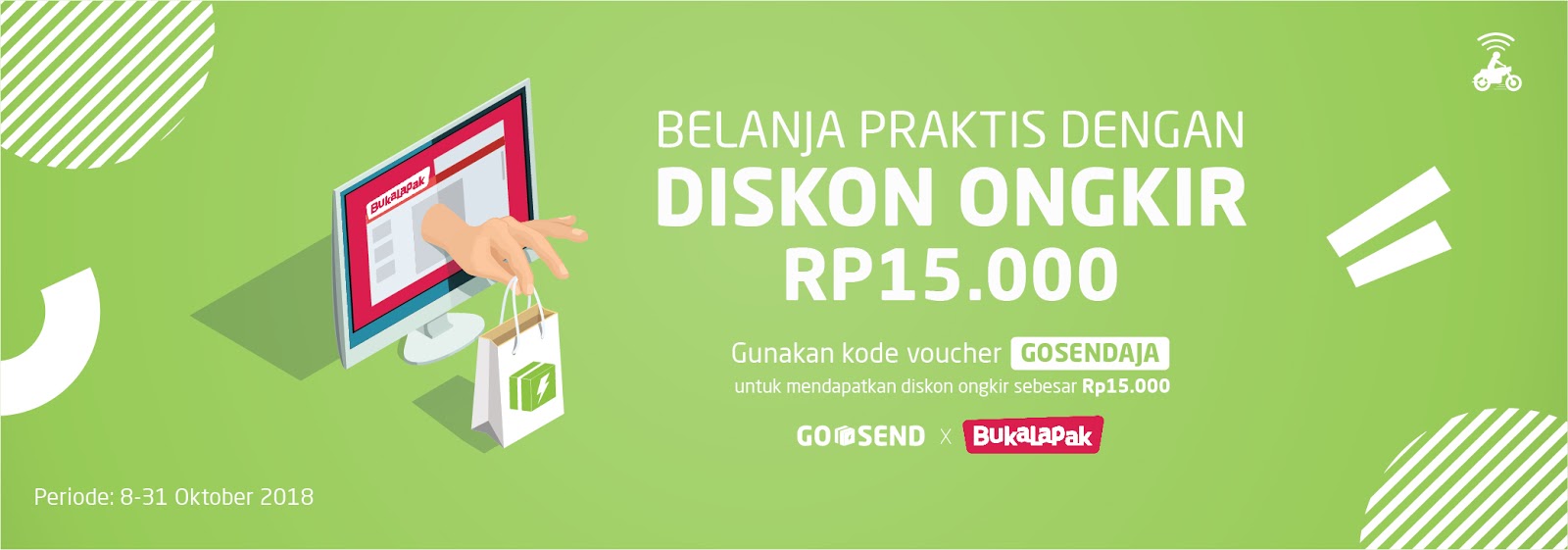 GOJEK - Promo Gratis Ongkir s.d 15 Ribu Sampai Dihari Yang Sama (s.d 31 Okt 2018) GOJEK - Promo Gratis Ongkir s.d 15 Ribu Sampai Dihari Yang Sama (s.d 31 Okt 2018)