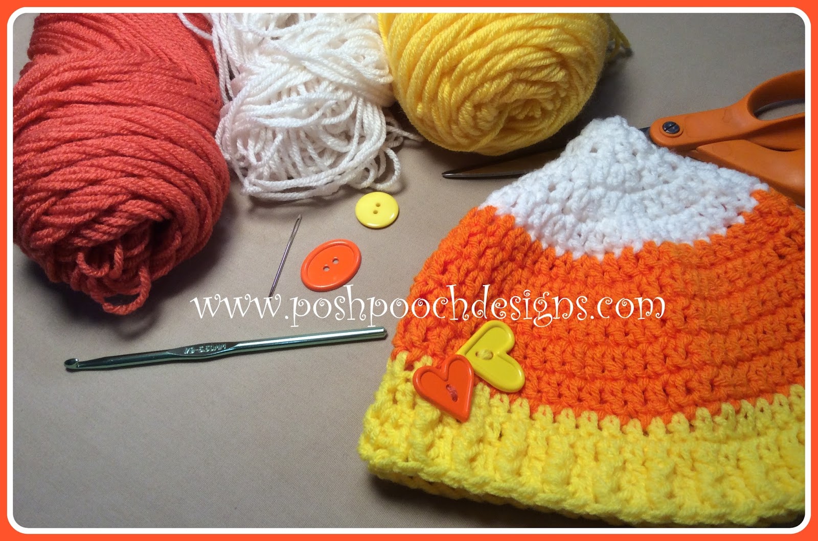 Candy Corn Hat Crochet Pattern