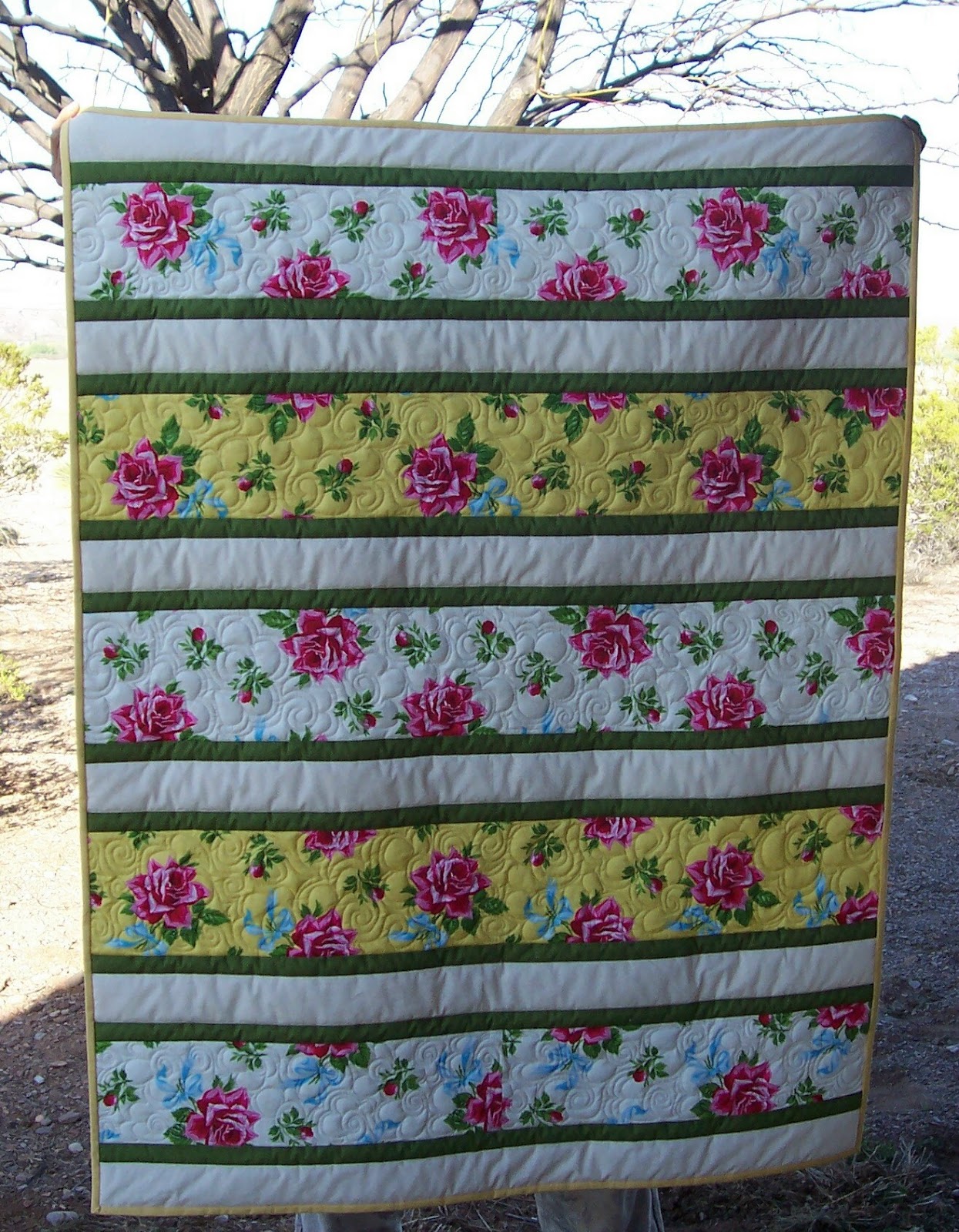 Colleen's Quilting Journey Rose Charity Quilt