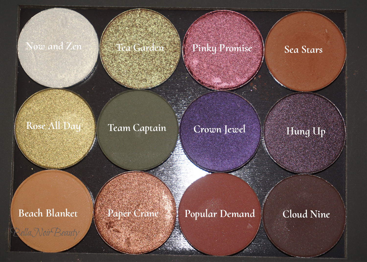 ColourPop Pressed Powder Eyeshadows Majestic Greens and Purples