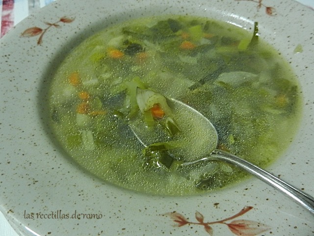 Sopa rápida de verduras
