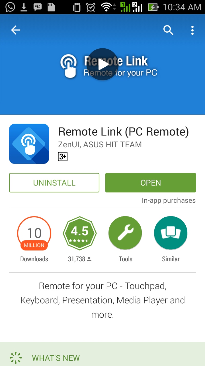 ASUS Remote Link Connection to Laptop or PC