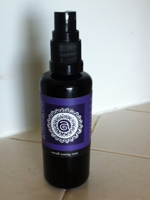 This is a picture of Annmarie Neroli Toning Mist in a dark bottle with a spritzer top.