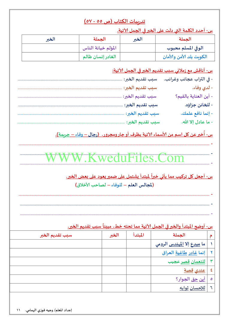 القواعد المقررة للصف الثامن لعام الصف الثامن لغة عربية الفصل الأول ملفات الكويت التعليمية